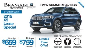 New 2015 BMW X5 Lease Special at Braman BMW in West Palm Beach, Florida