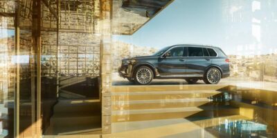 a grey 2025 BMW x7 in a luxurious environment